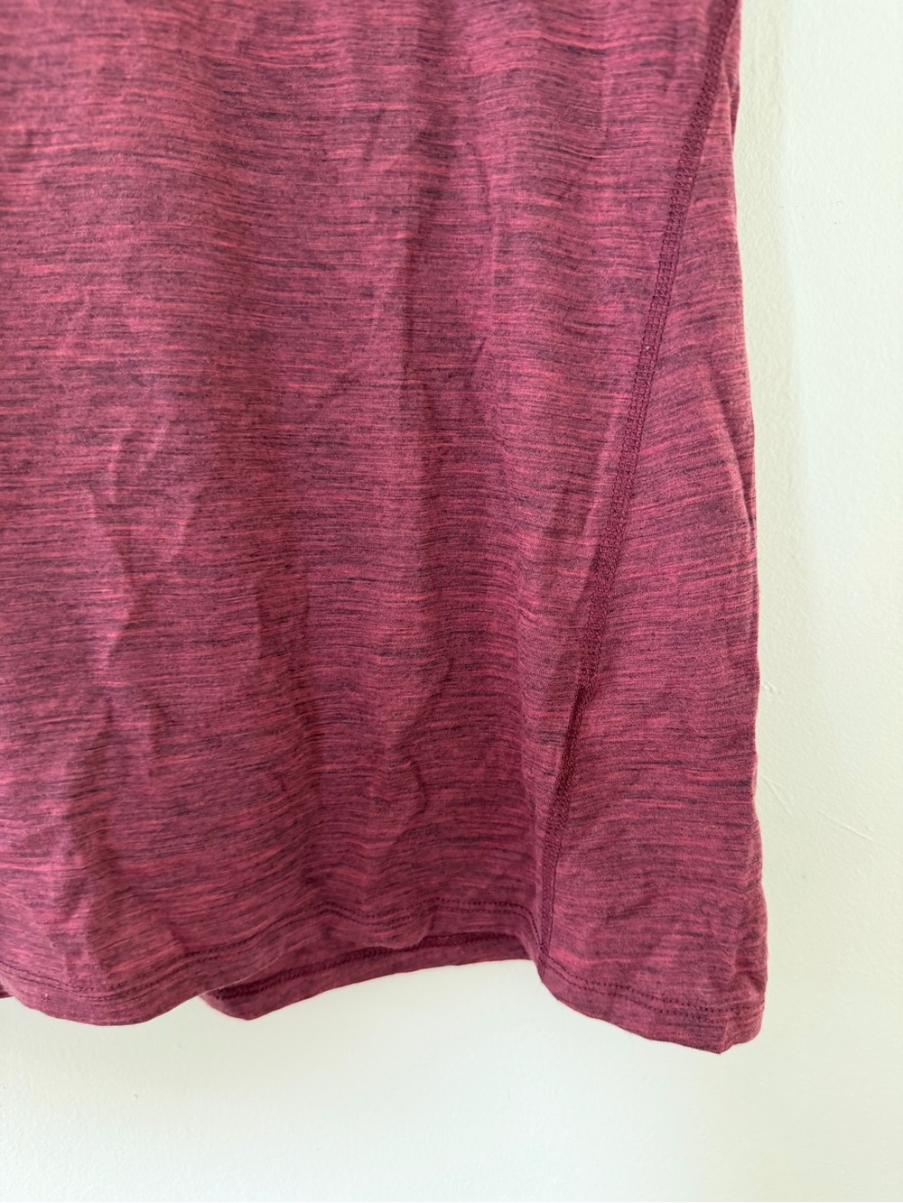 Ibex Merino Wool Burgundy Short Sleeve Scoop Neck Casual Tee Women’s Size XL - Picture 7 of 15
